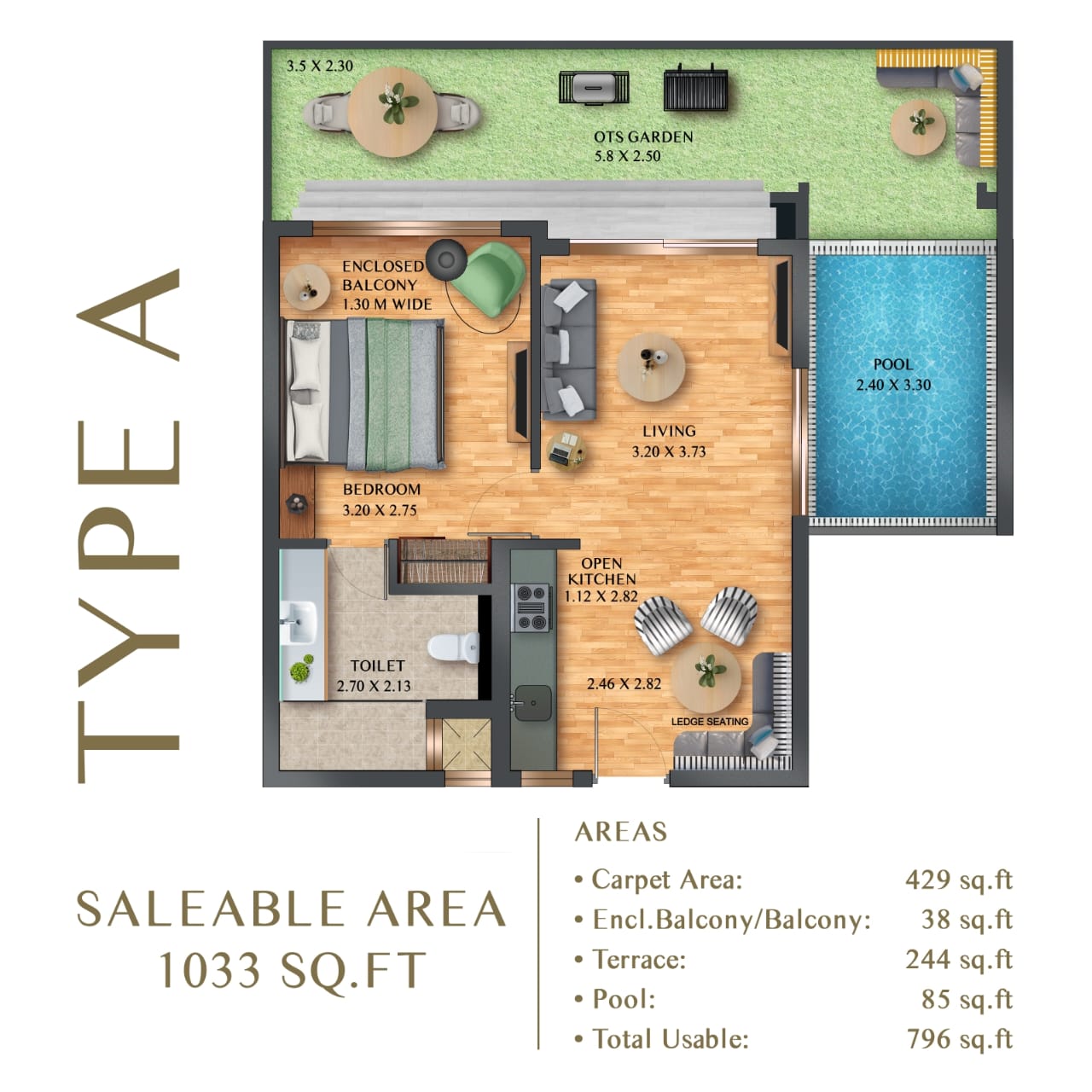 Apartments in North Goa with private pool