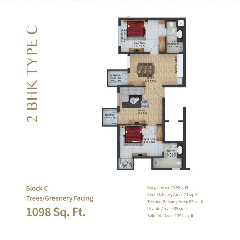 Avtara 2 bhk apartment Calangute